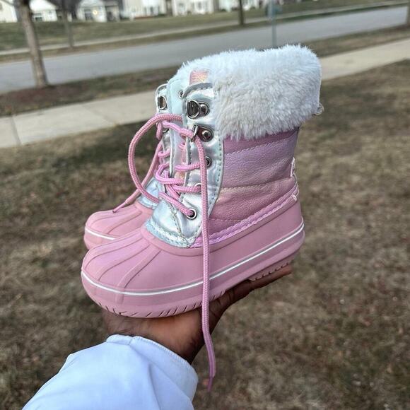 LONDON FOG Girls Bell Court Cold Weather Warm Lined Snow Boots‎ Size 10 - Picture 9 of 11